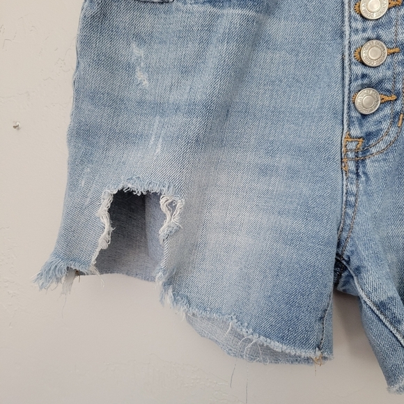 Vervet Ultra High Rise Shorts Women's XS Light Wash Denim Jean 5 Button Fly - Picture 2 of 7